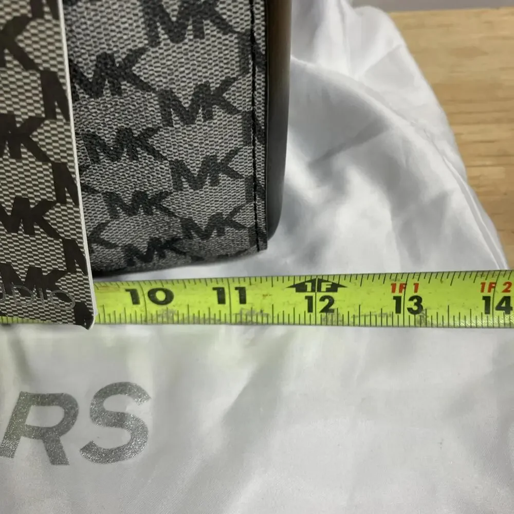 Michael Kors Mercer Signature Medium Duffle Bag/purse W Wallet in Black/Grey NWT